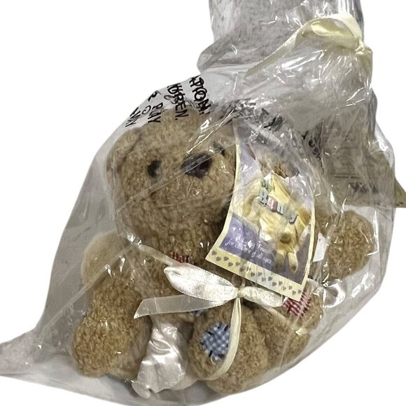 My Banky Blanket Plush Button Bear Billy Security Blankie 15" x 15" NWT - Picture 2 of 7